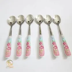 قاشق کوچک دسته سرامیکی