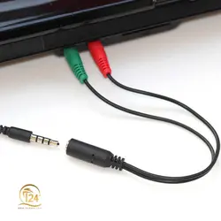تبدیل 2 به 1 جک 3.5 میلی متری میکروفن و هدفون