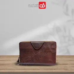 کیف دستی پاسپورتی دور زیپ آلبوم دار چرم طبیعی تبریز