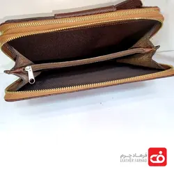 کیف دستی پاسپورتی دور زیپ آلبوم دار چرم طبیعی تبریز