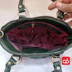 کیف دوشی دو دسته بند دار فانتزی زنانه چرم طبیعی تبریز