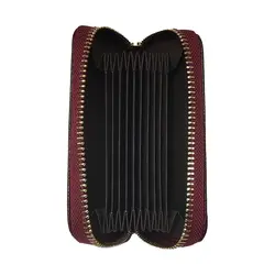 کیف جا کارتی زیپ دار چرم طبیعی