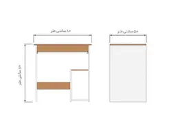 میز کامپیوتر ساده عرض 80 آیدا