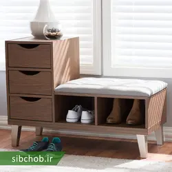 قیمت و خرید جاکفشی نیمکتی مدرن کشودار | گارانتی دار - سیب چوب