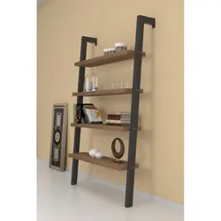 کتابخانه چوب و فلز مدل چسبان دیواری Deb