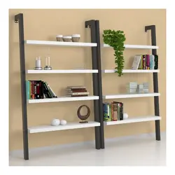 کتابخانه چوب و فلز مدل چسبان دیواری Deb