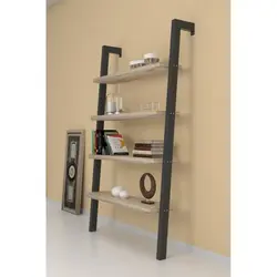 کتابخانه چوب و فلز مدل چسبان دیواری Deb