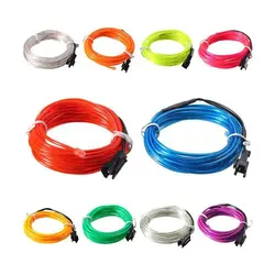 چراغ ال وایر لبه دار با ترانس 2 متری