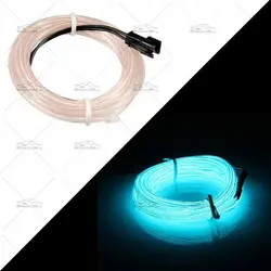 چراغ ال وایر لبه دار با ترانس 2 متری