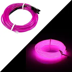 چراغ ال وایر لبه دار با ترانس 2 متری