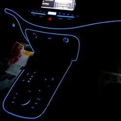 چراغ ال وایر لبه دار با ترانس 2 متری