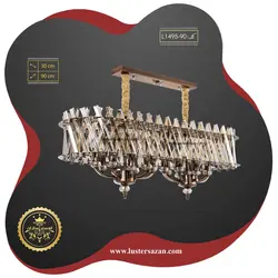 لوستر لاینری کریستال مدرن L1495-90 لوسترسازان