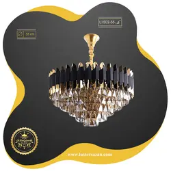 لوستر مدرن کریستال L1502-55 لوسترسازان
