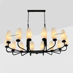 لوستر مدرن مستطیلی حباب الماس L1581-14 لوسترسازان