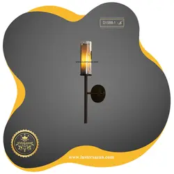 دیوارکوب مدرن مشکی D1588-1m لوسترسازان