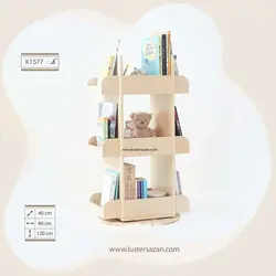 کتابخانه چوبی گردان k1577 لوسترسازان