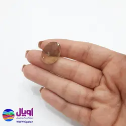 نگین کوآرتز لیمویی بیضی 10 قیراط