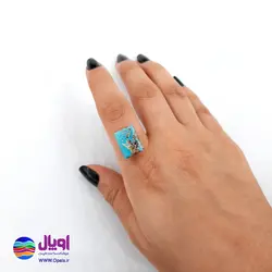 نگین فیروزه نیشابور چهارگوش 1.21 گرم