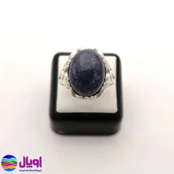 انگشتر نقره مردانه با نگین لاجورد بیضی 4.15 گرم