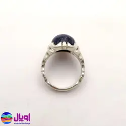 انگشتر نقره مردانه با نگین لاجورد بیضی 4.15 گرم