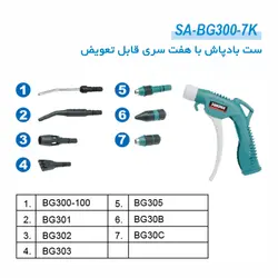 خرید باد پاش سوماک SA-BG300-7K با بهترین قیمت | ابزار پیشه