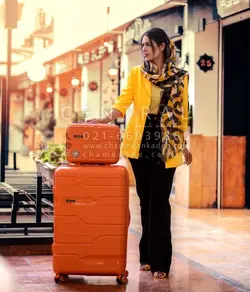 خرید چمدان آیلا اکسترا سایز متوسط از جنس پلی کربنات نشکن - چمدانکده