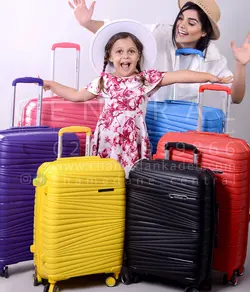 خرید چمدان دبل تو بزرگ از جنس پلی کربنات نشکن - چمدانکده