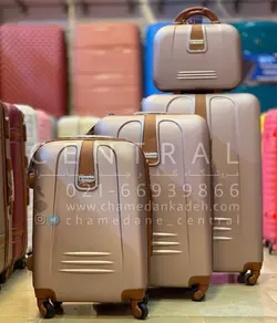 خرید چمدان اسکای چرم وسط سایز متوسط از جنس پلی کربنات نشکن - چمدانکده