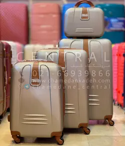 خرید چمدان اسکای چرم وسط سایز متوسط از جنس پلی کربنات نشکن - چمدانکده