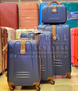 خرید چمدان اسکای چرم وسط سایز متوسط از جنس پلی کربنات نشکن - چمدانکده