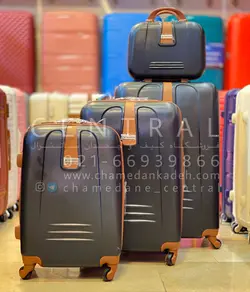 خرید چمدان اسکای چرم وسط سایز متوسط از جنس پلی کربنات نشکن - چمدانکده