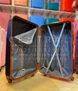 خرید چمدان اسکای چرم وسط سایز متوسط از جنس پلی کربنات نشکن - چمدانکده