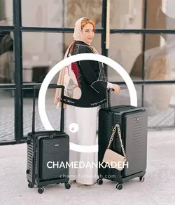 خرید چمدان fly moon plus بزرگ جنس پلی کربنات نشکن - چمدانکده