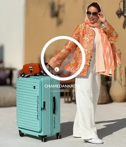 خرید چمدان اسمارت پولو بزرگ جنس پلی کربنات نشکن - چمدانکده