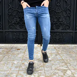 شلوار جین مردانه H&M آبی کد 13598