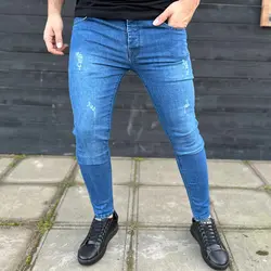 شلوار جین مردانه آبی کد 13398