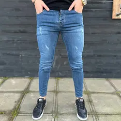 شلوار جین مردانه آبی کد 13396