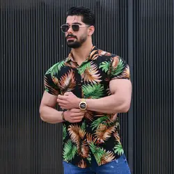 پیراهن مردانه هاوایی کد 12915