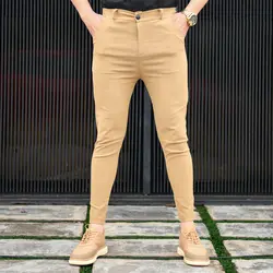 شلوار مردانه خردلی کد 12860