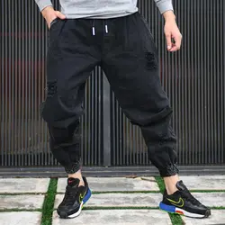 شلوار اسلش جین مردانه ذغالی کد 12954