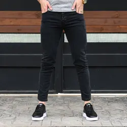 شلوار جین مردانه ذغالی کد 12995