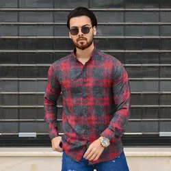 پیراهن مردانه چهارخانه کد 12896