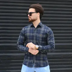 پیراهن مردانه چهارخانه کد 12658