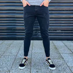 شلوار جین مردانه BERSHKA ذغالی کد 12710