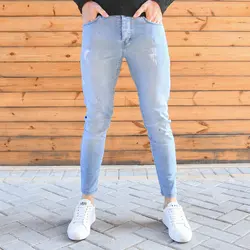 شلوار جین مردانه ZARA آبی روشن کد 12563