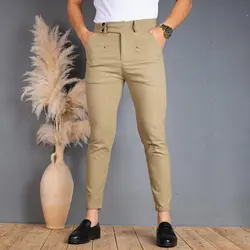 شلوار مردانه زیتونی کد 10675