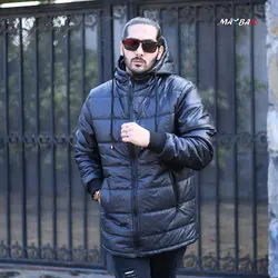 کاپشن مردانه بادی مشکی کد 11083