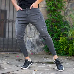 شلوار جین DIESEL دمپا زیپ خاکستری کد 10692