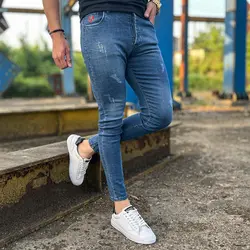 شلوار جین مردانه آبی کد 14347