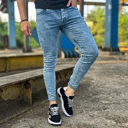 شلوار جین مردانه آبی کد 14339